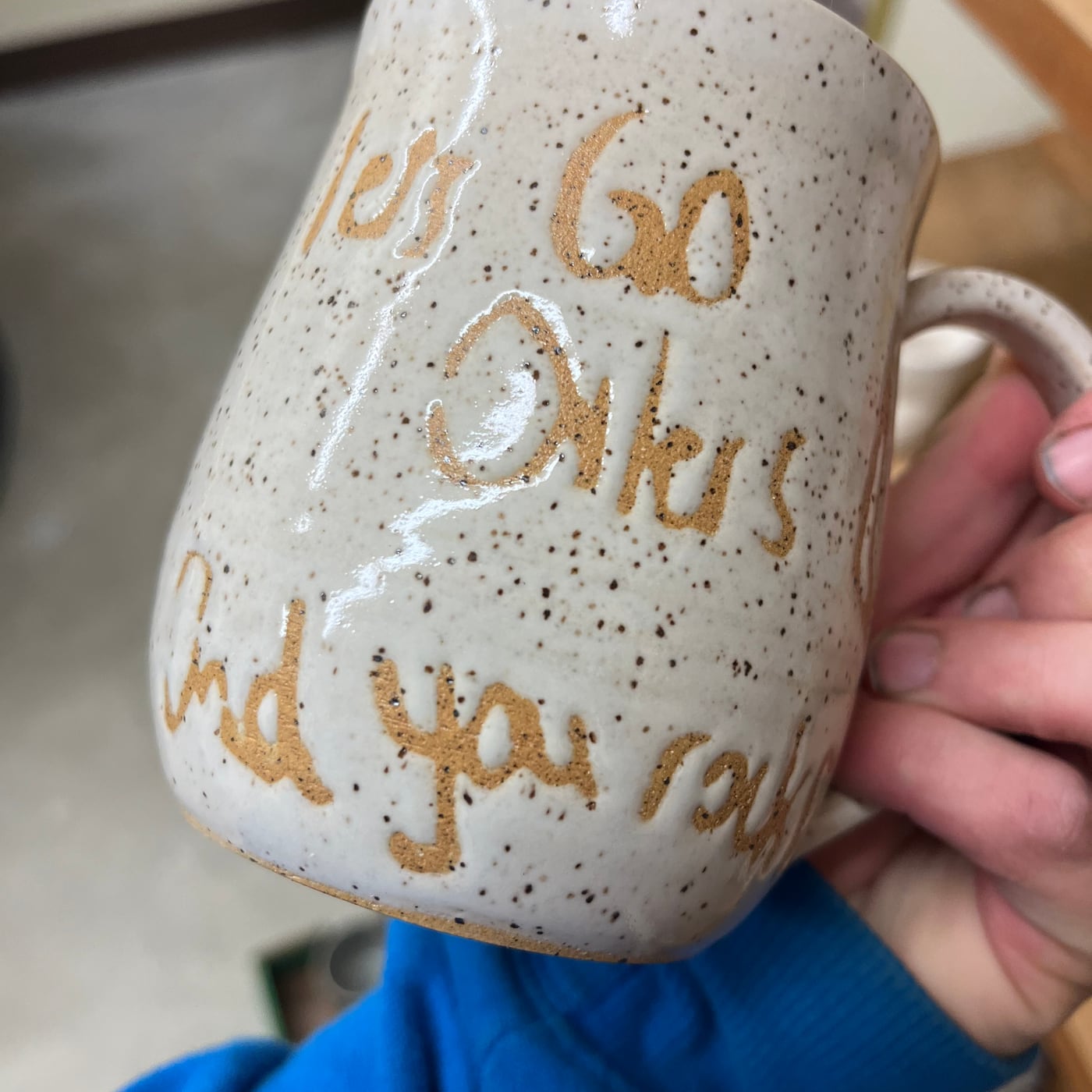 A piece carrying handwriting from the family